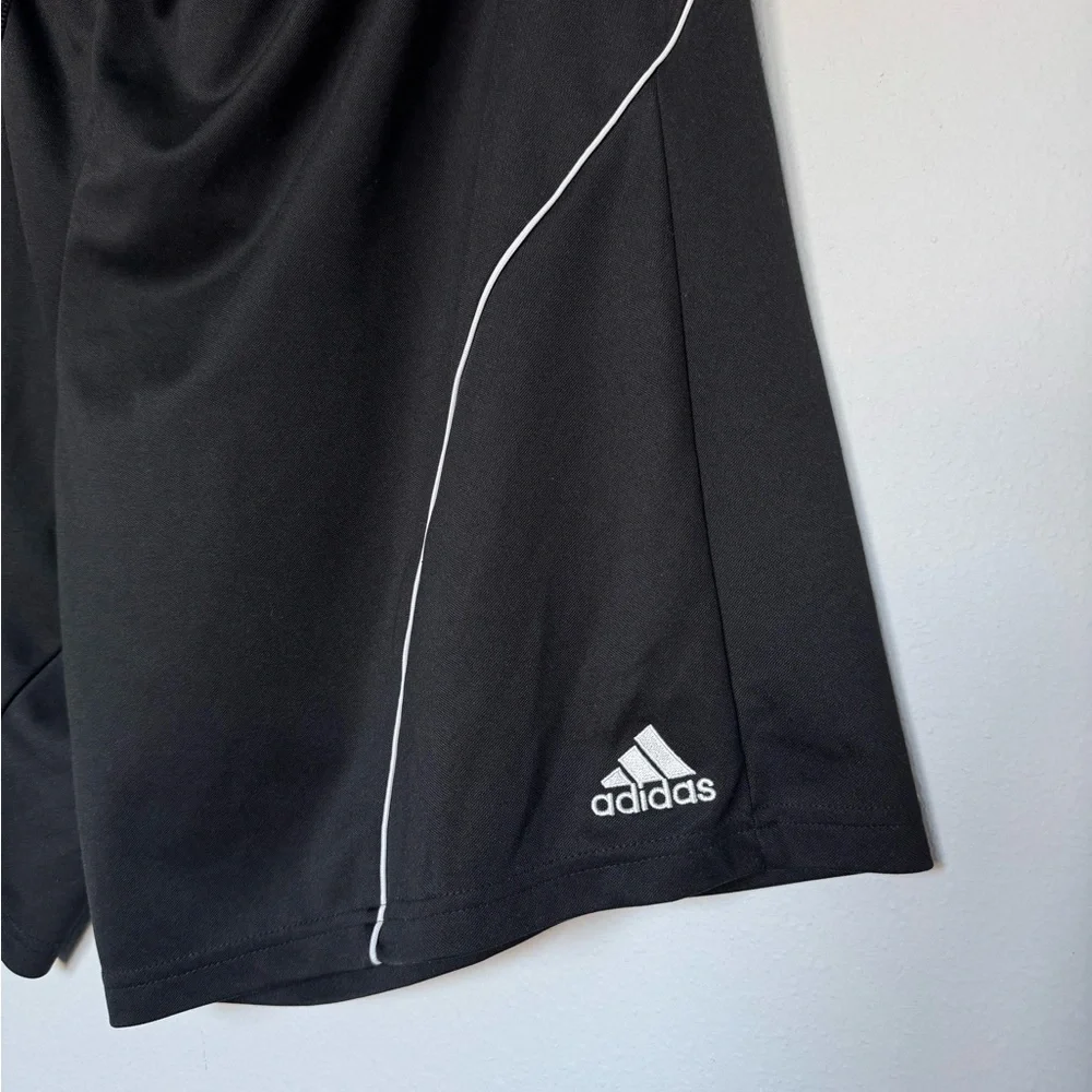 Adidas Men's Black Athletic Shorts with White Accents Size 2XL